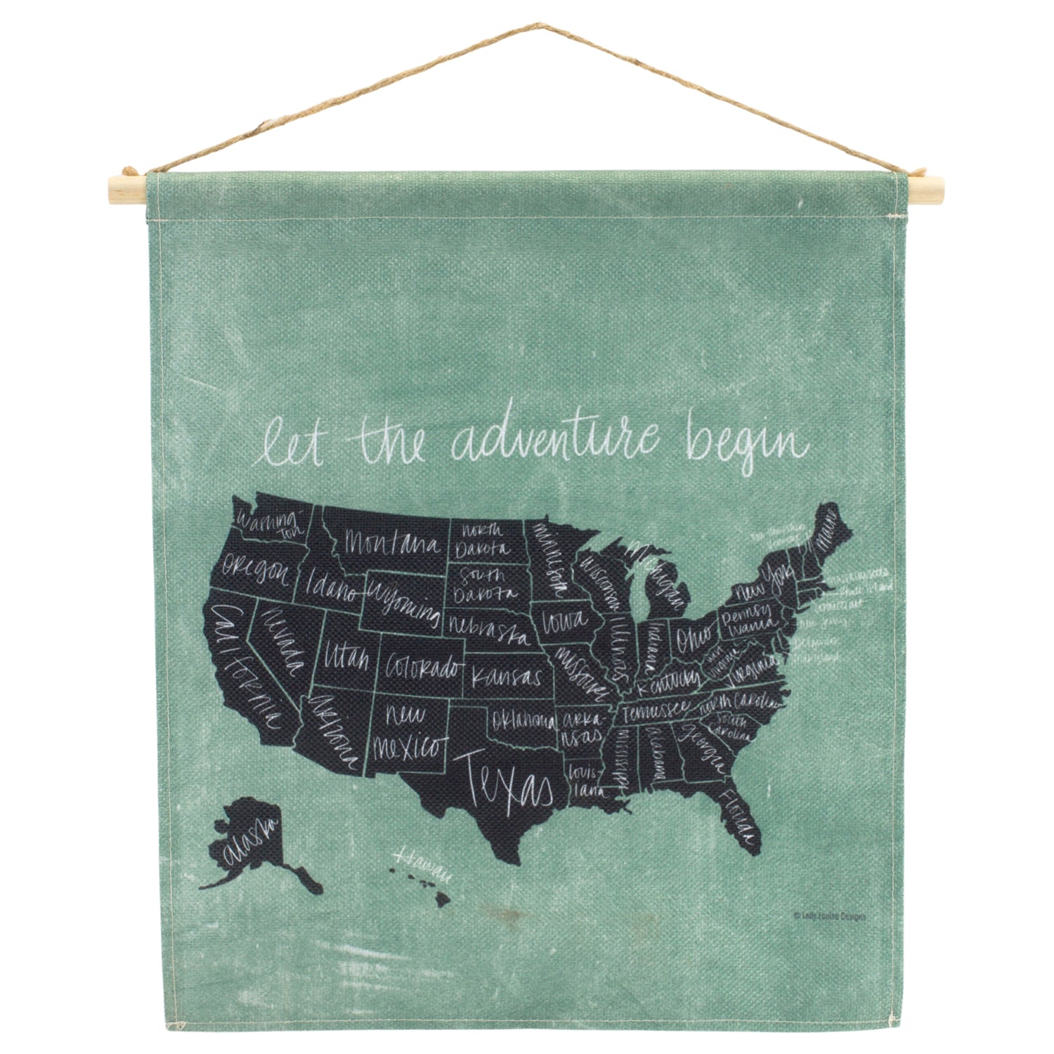 United States Linen Wall Hanging