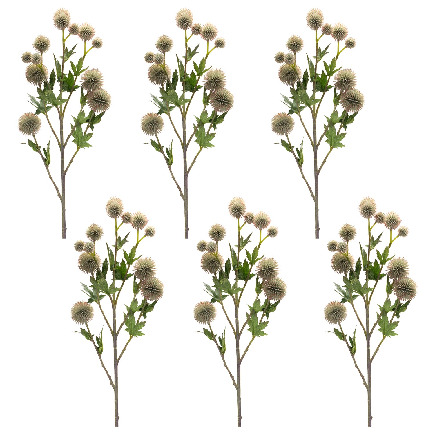 Sage Allium Floral Spray Set of 6