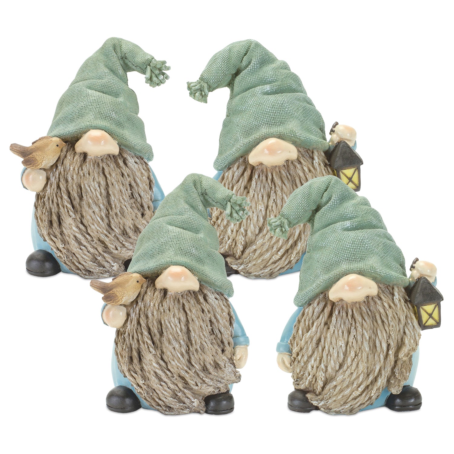 Stone Garden Gnome Figurine Set of 4