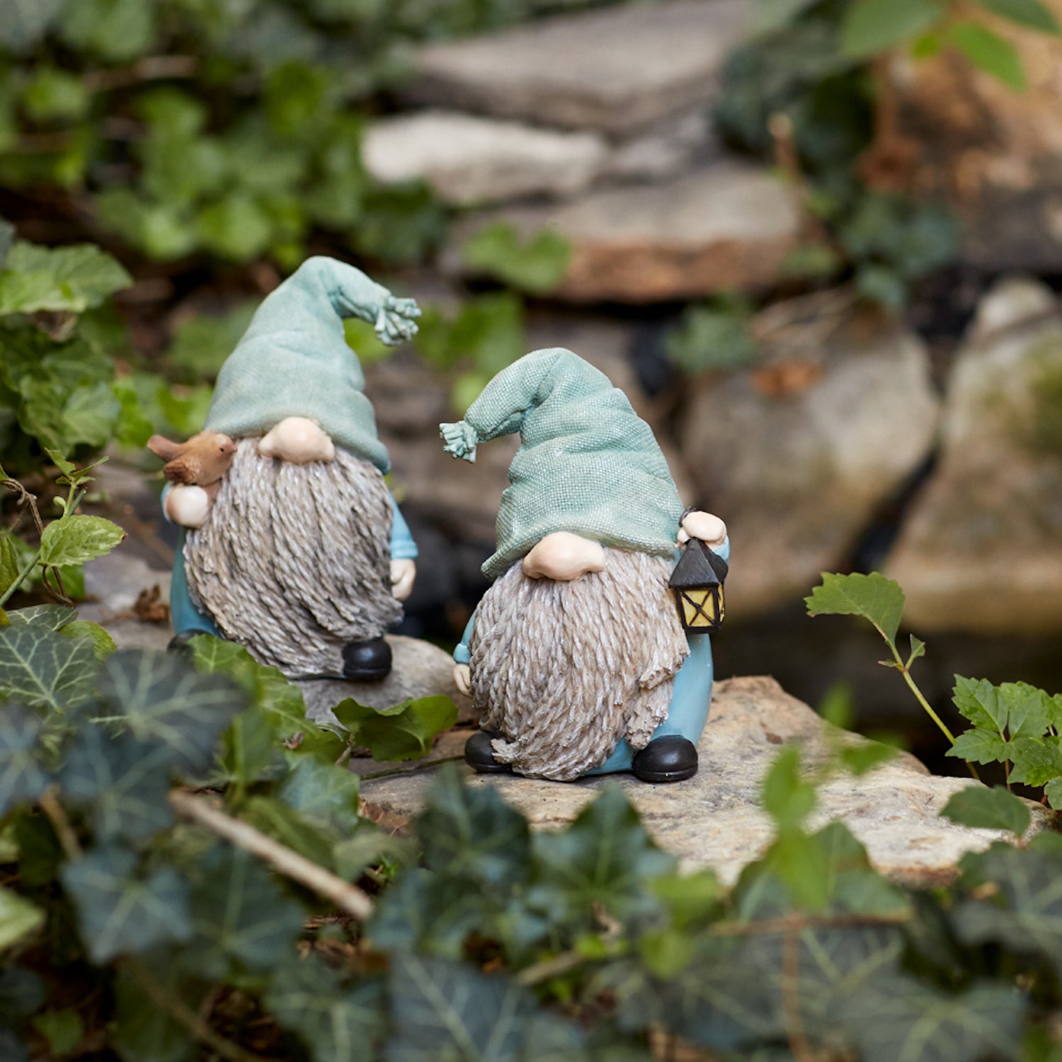 Stone Garden Gnome Figurine Set of 4