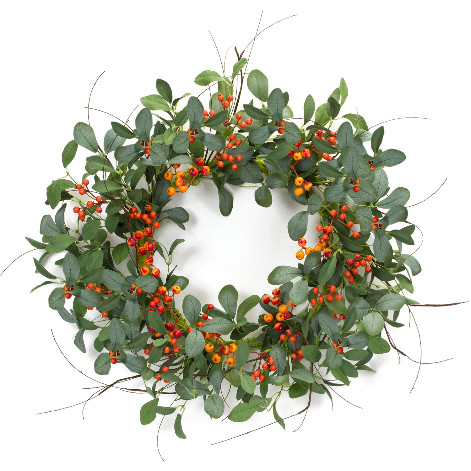 Foliage and Berry Twig Wreath
