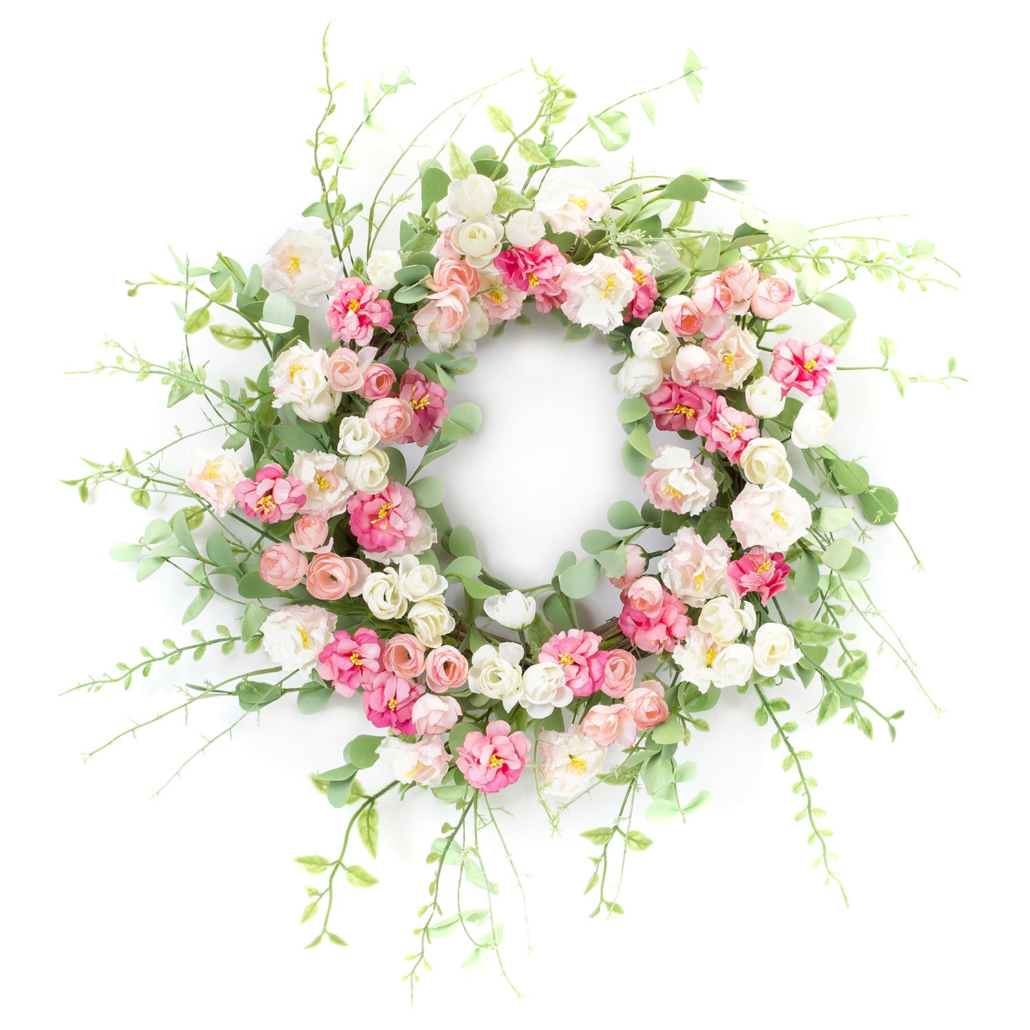 Mixed Peony Floral Wreath