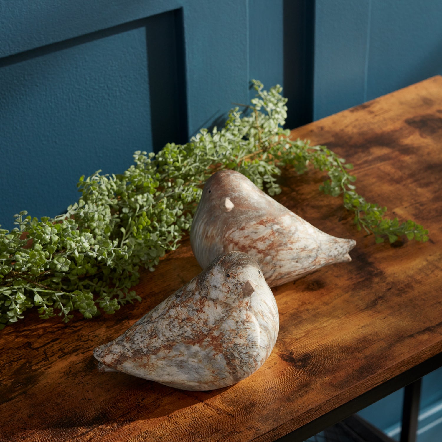 Terra Cotta Bird Sculpture Set of 2