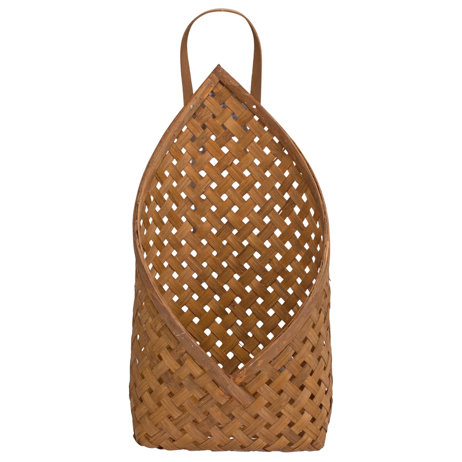 Woven Bamboo Basket Wall Pocket Set of 2