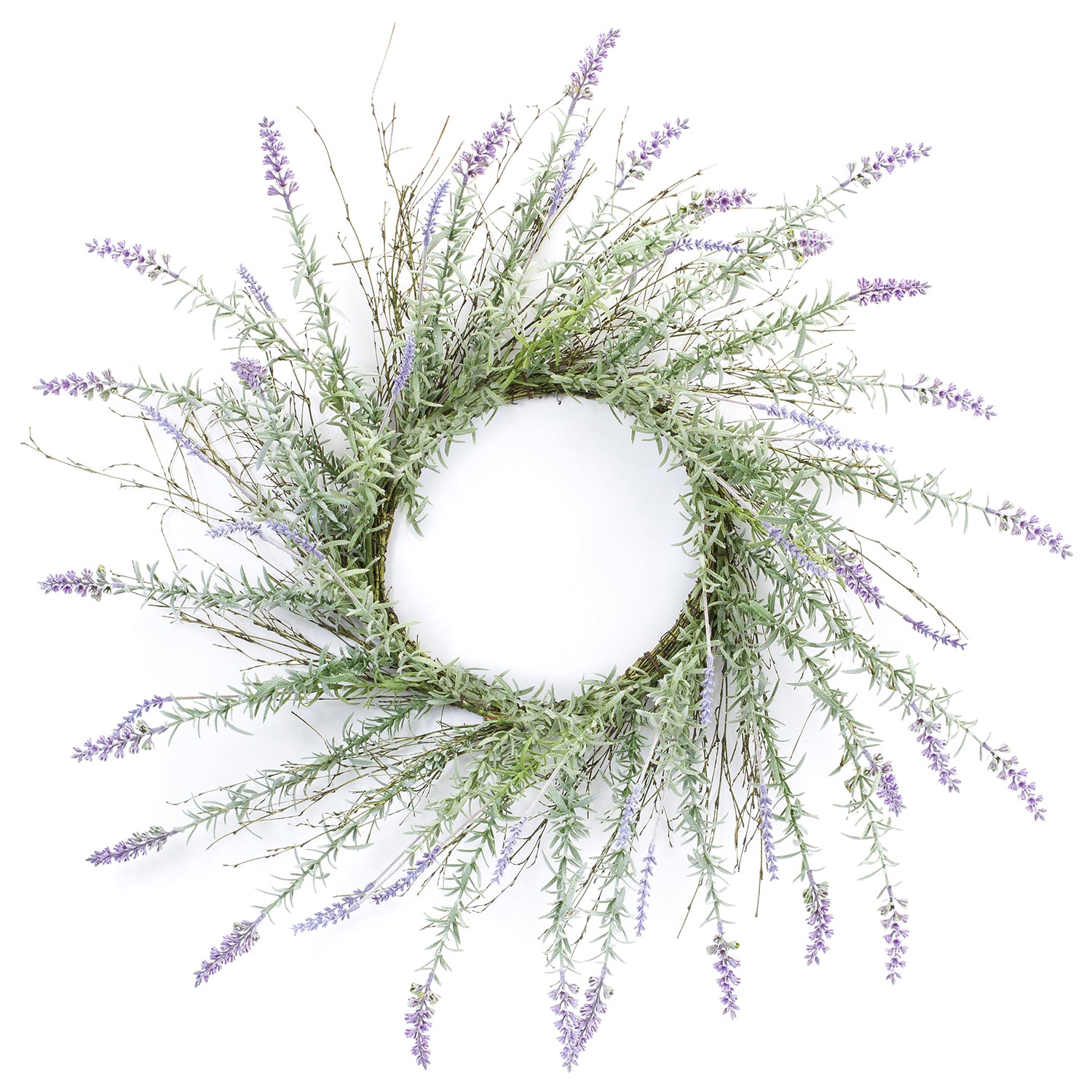 Lavender Floral Twig Wreath