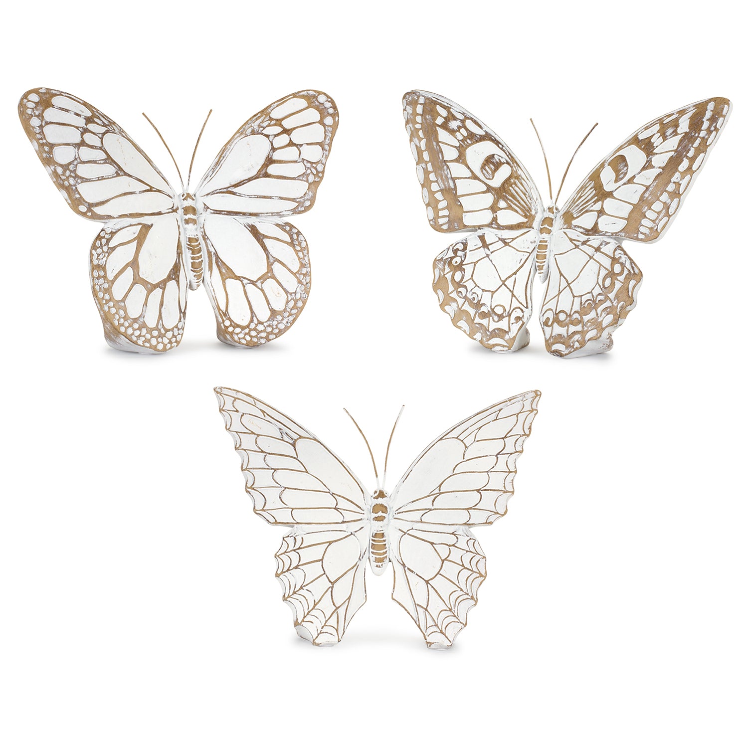 Stone Butterfly Shelf Sitter Set of 3