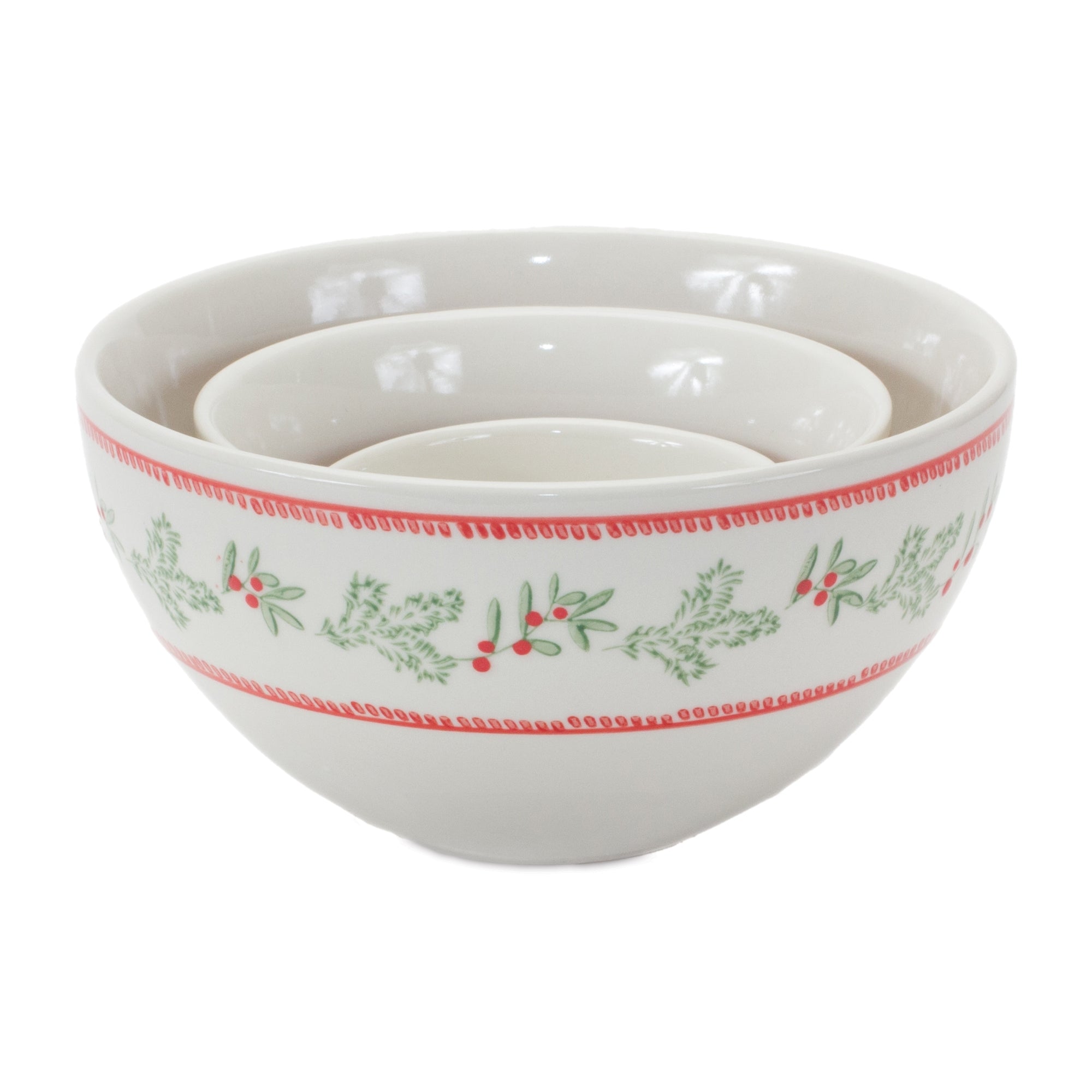Mistletoe Bowl Set of 3