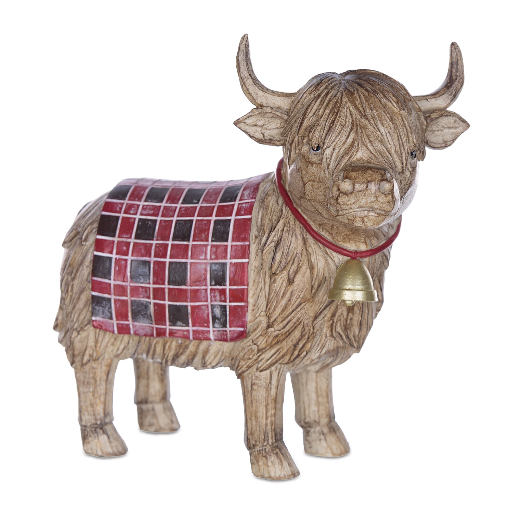 Highland Cow Winter Sculpture Set of 2