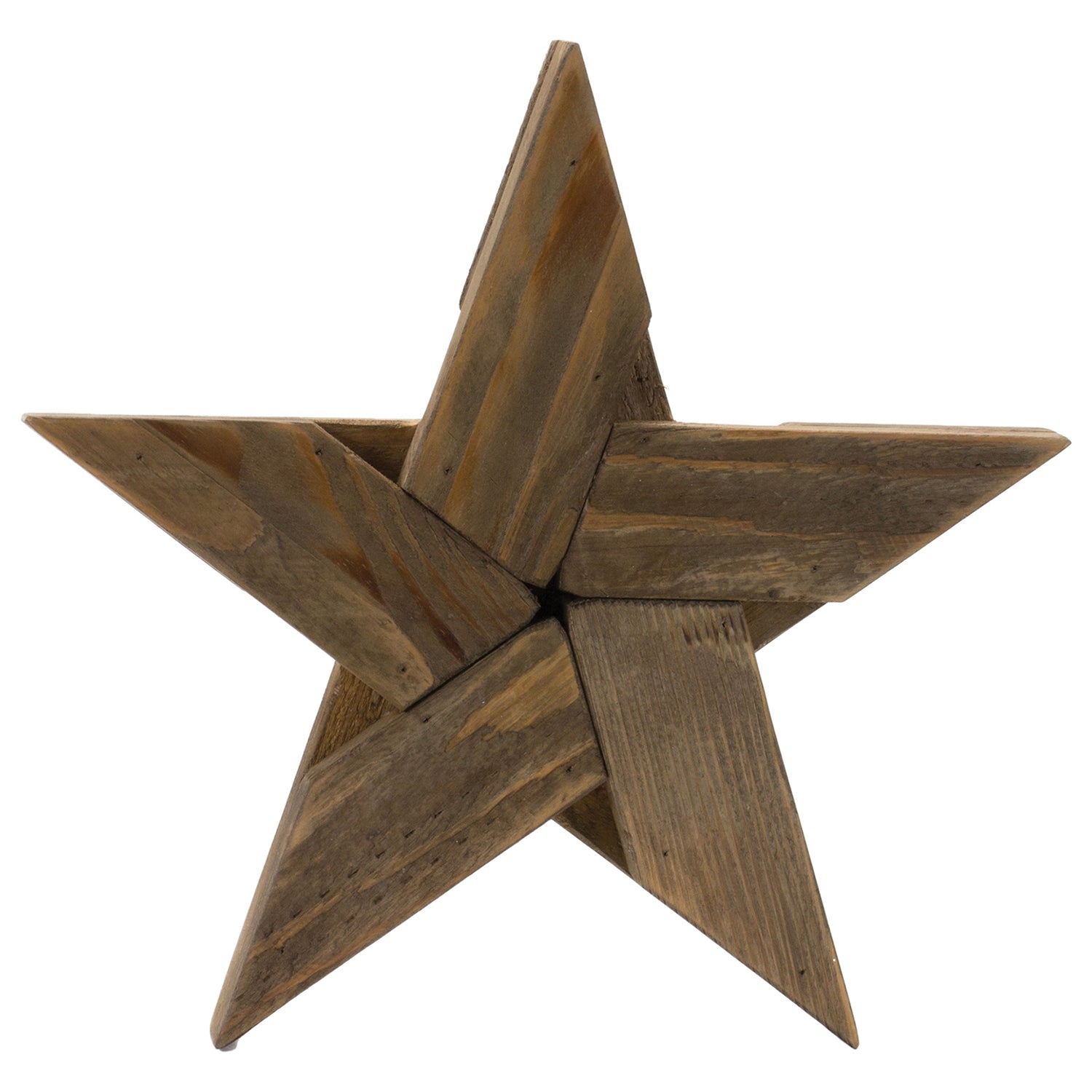 Melrose International Pine Wood Star Decor (Set of 2) main image 1