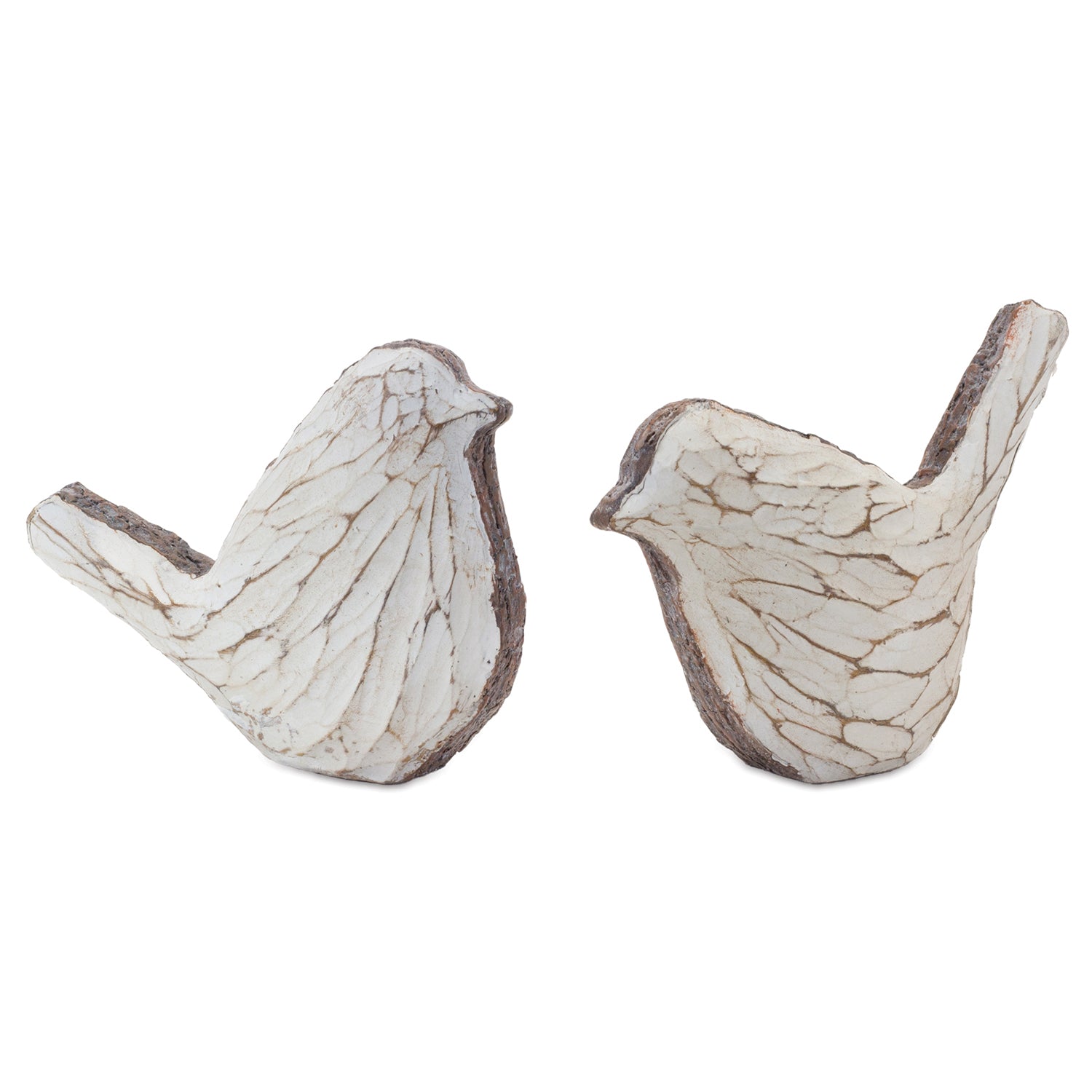 Carved Bird Figurine Set of 4