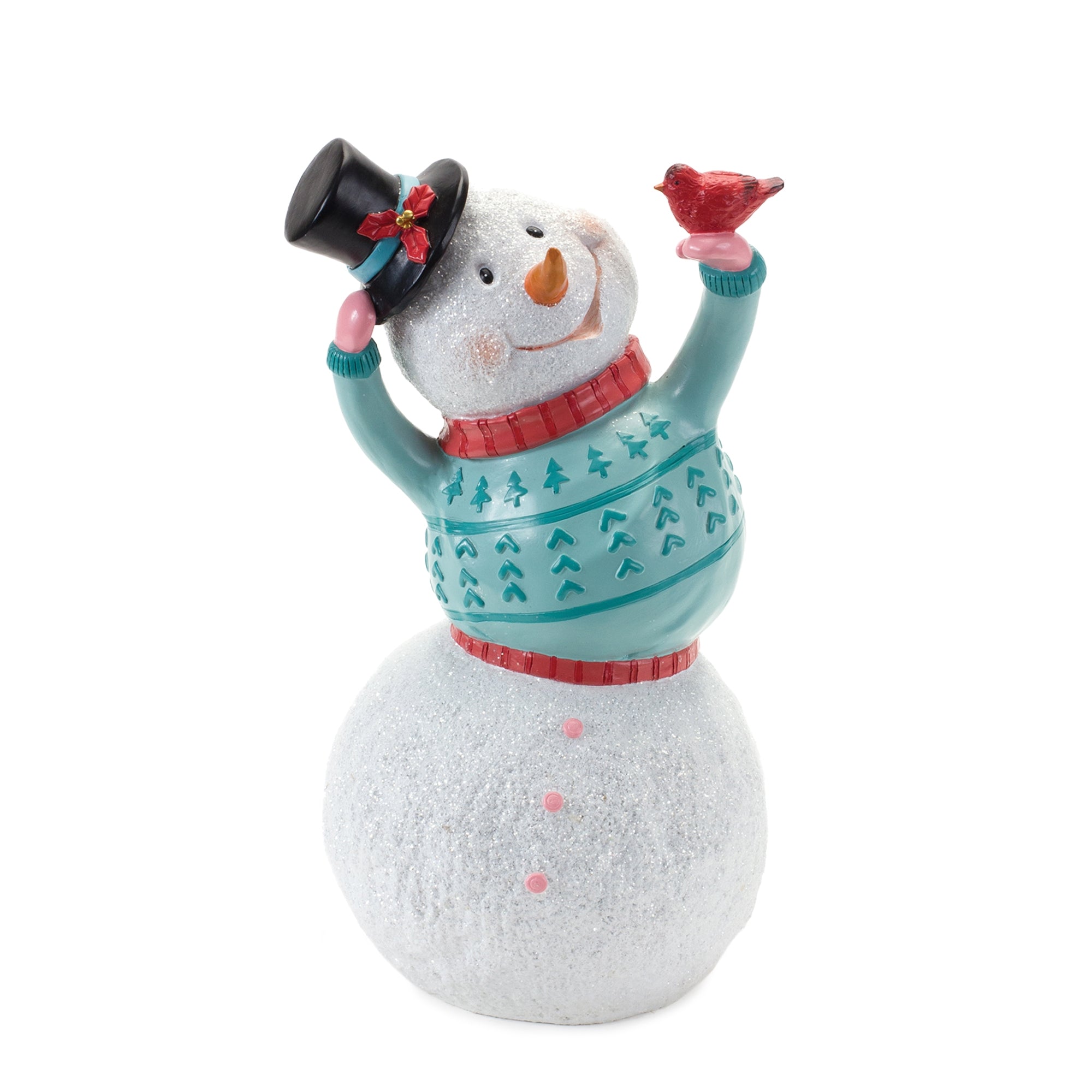 Whimsical Snowman Figurine Set of 2