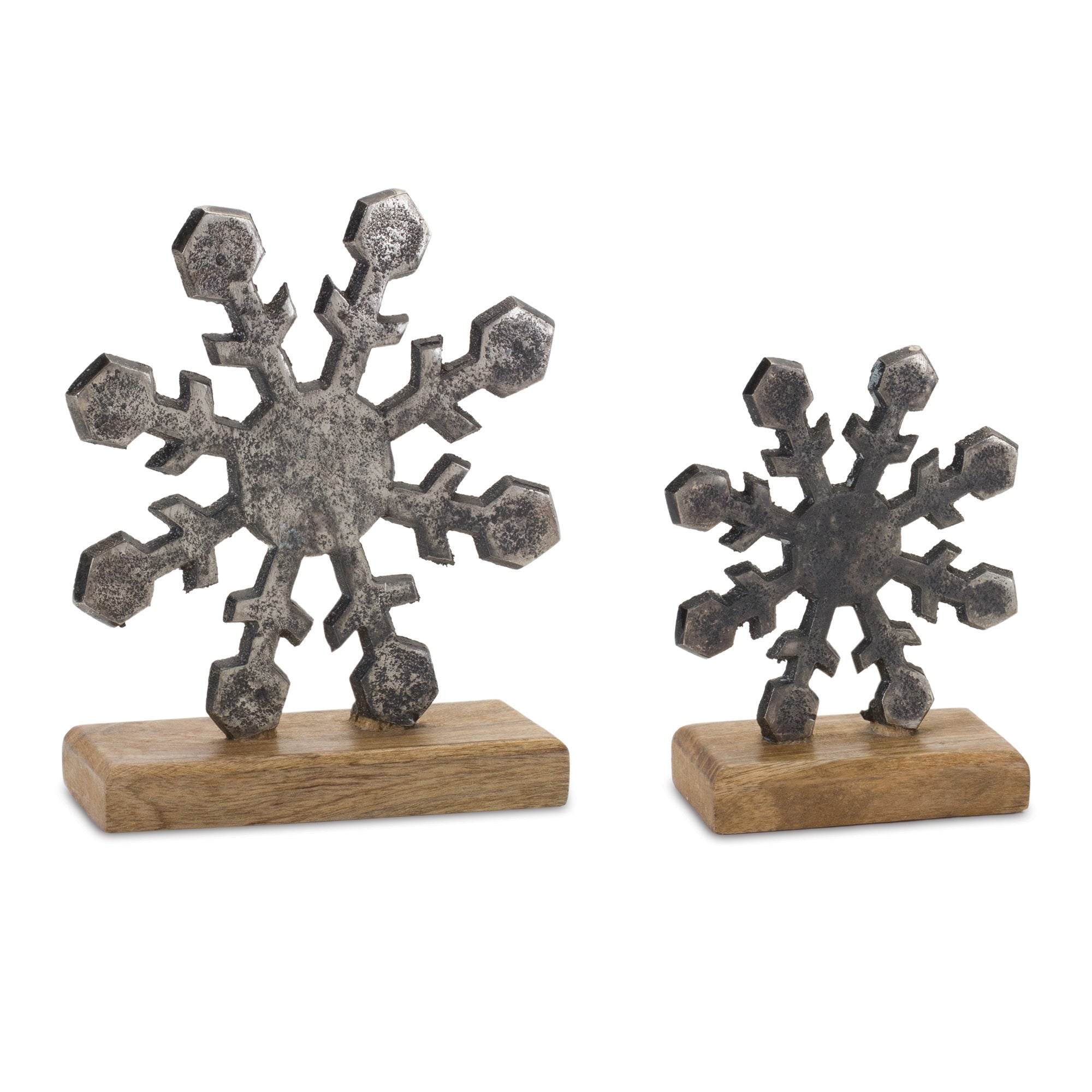 Metal Snowflake Sculpture Set of 6