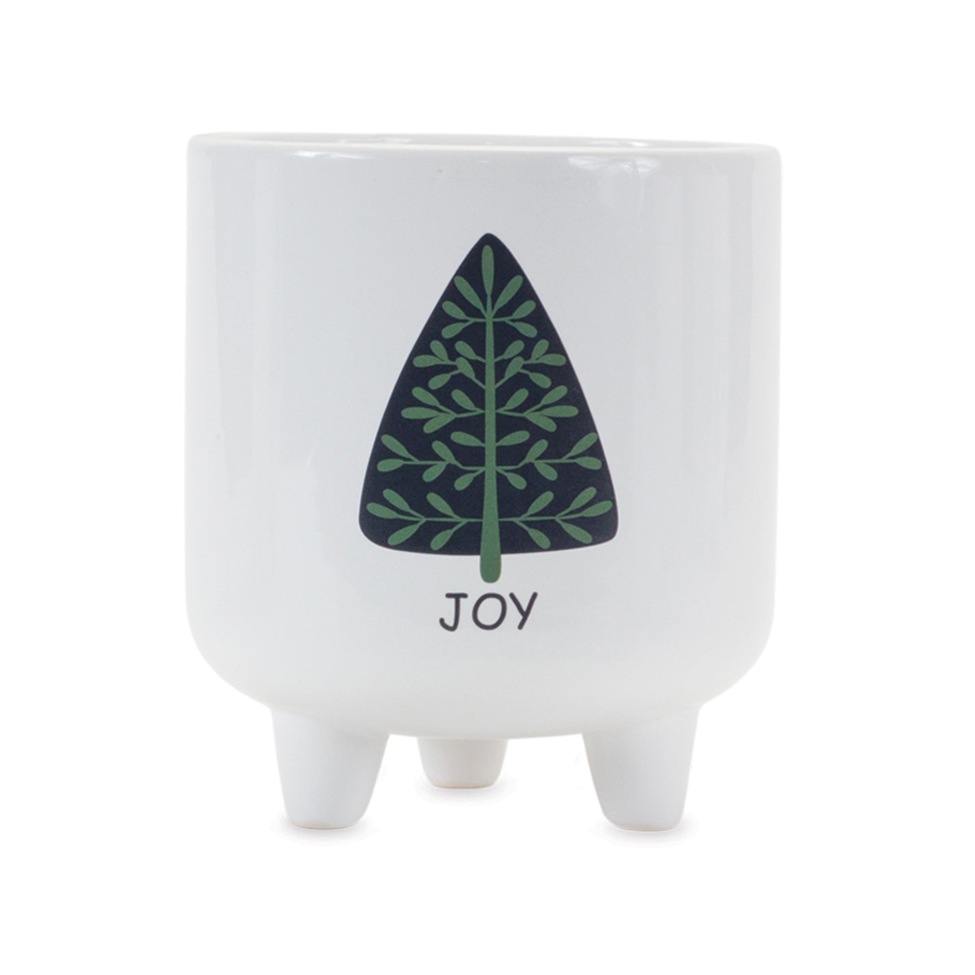 Footed Pine Tree Planter Set of 3