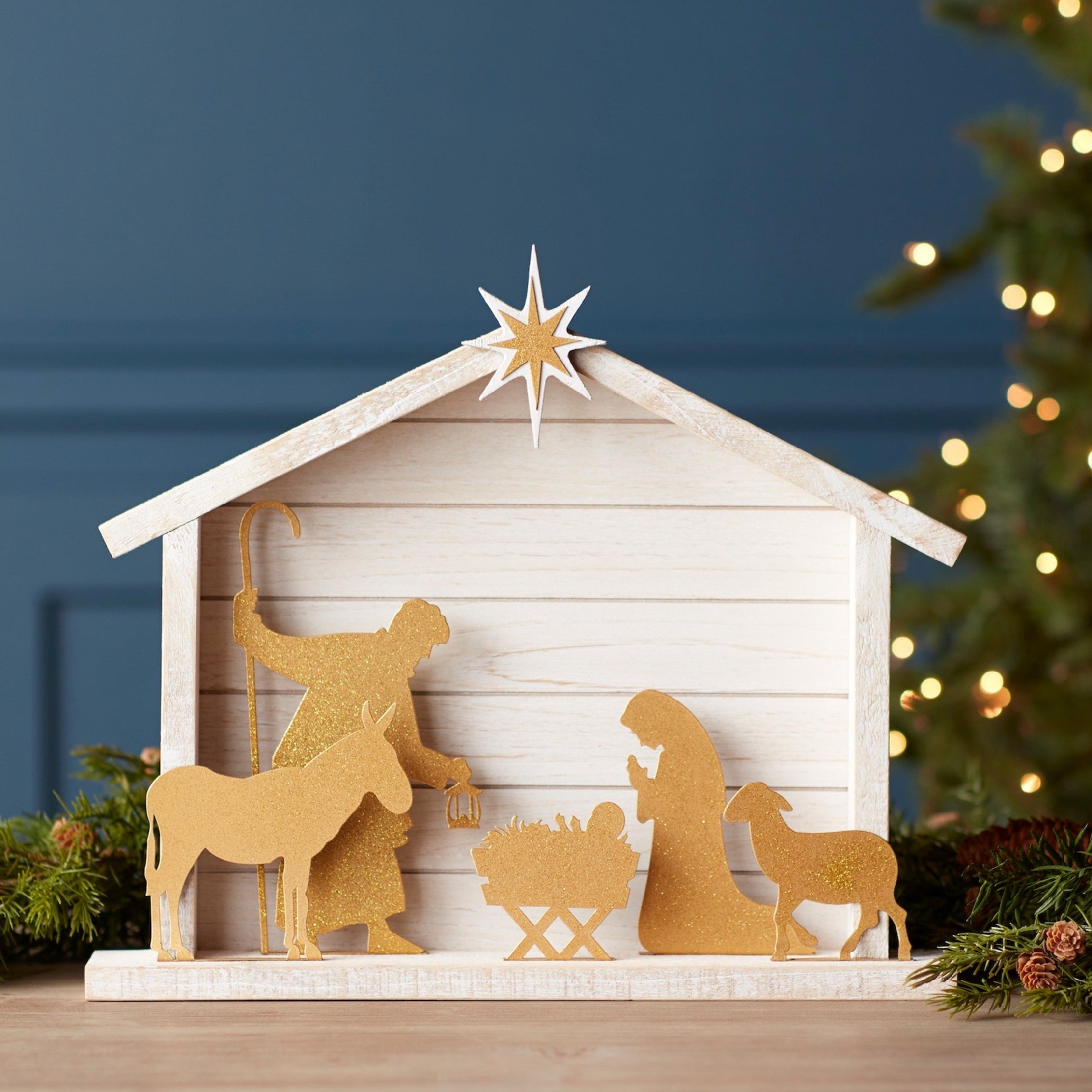 Cut Out Metal Nativity Scene