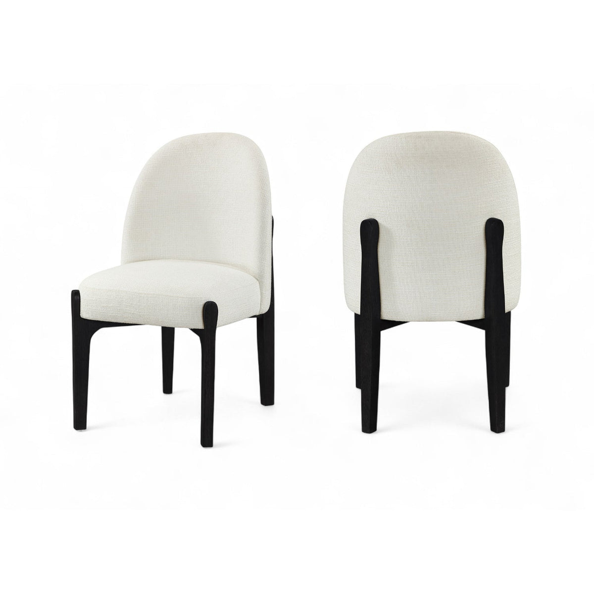 Torino Cream Fabric Upholstered Dining Chair Set of 2