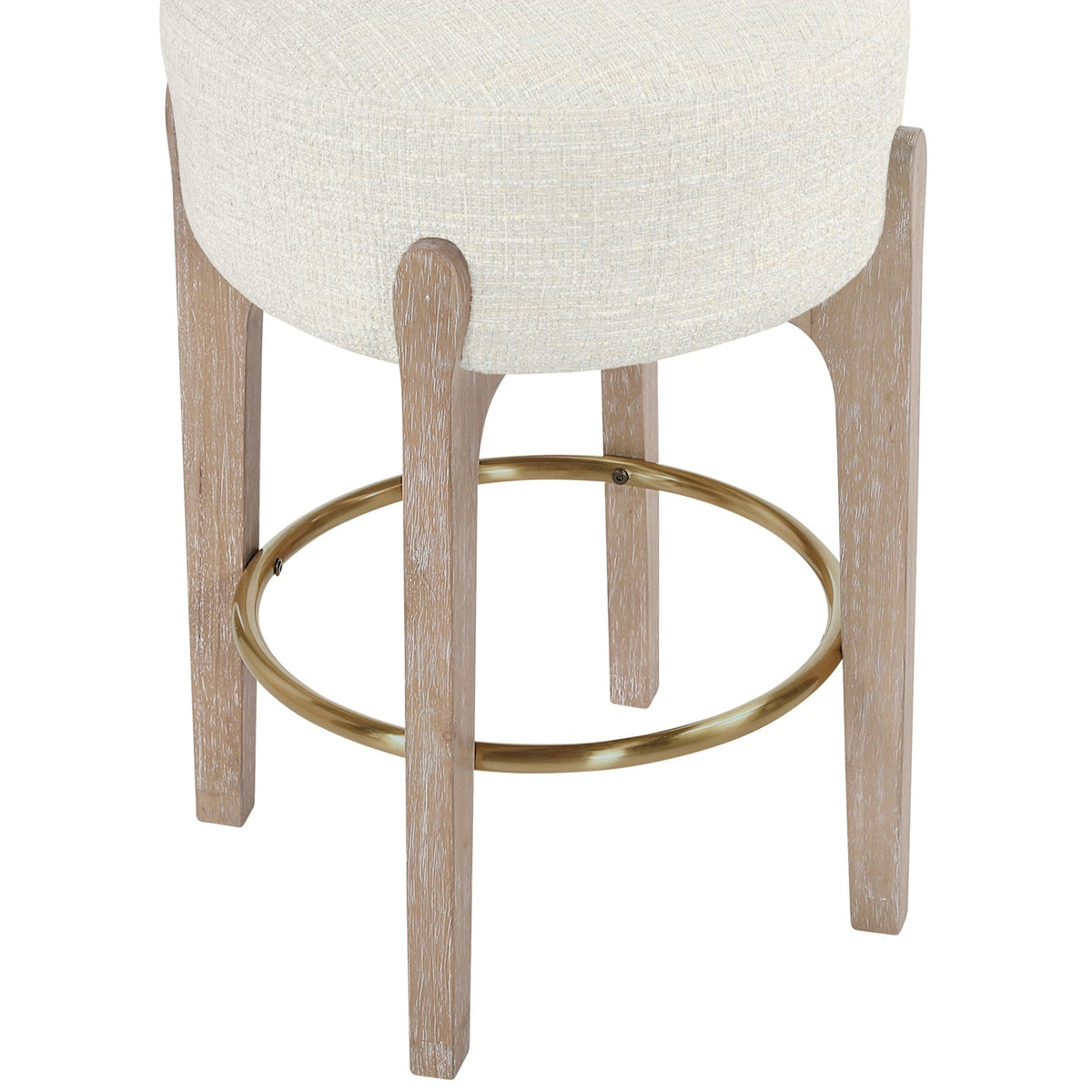 Torino Cream Fabric Upholstered Counter Stool Set of 2