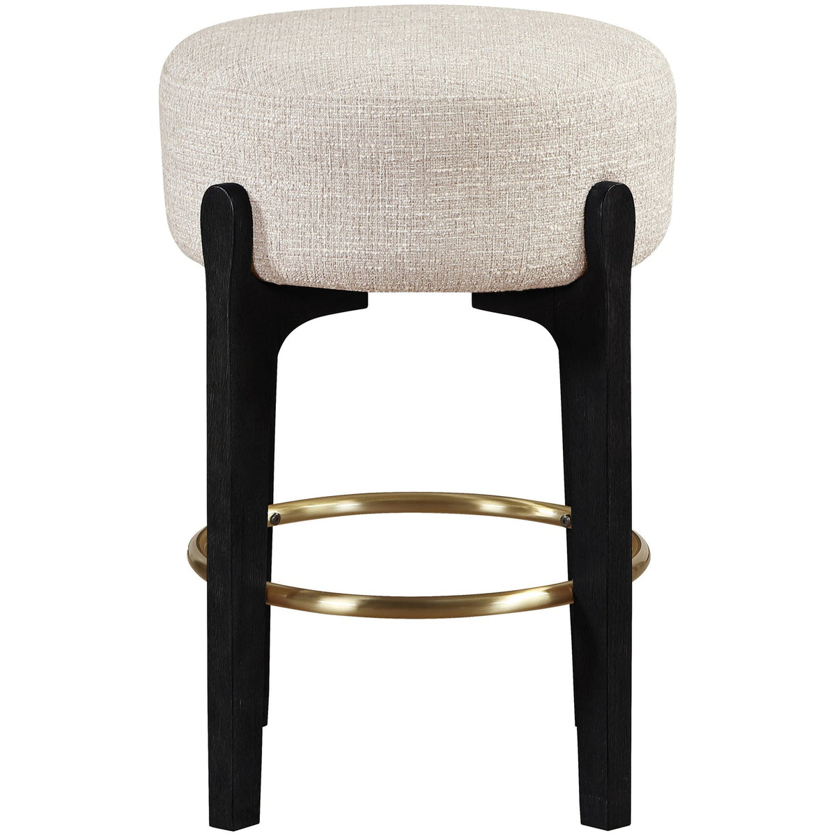 Torino Beige Fabric Upholstered Counter Stool Set of 2