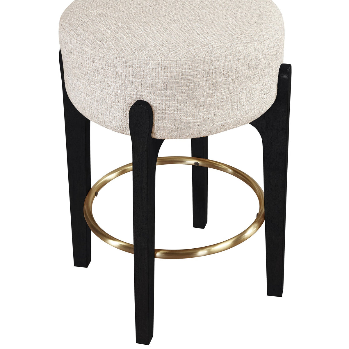Torino Beige Fabric Upholstered Counter Stool Set of 2