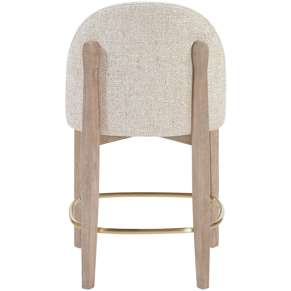 Torino Beige Fabric Upholstered Counter Stool Set of 2