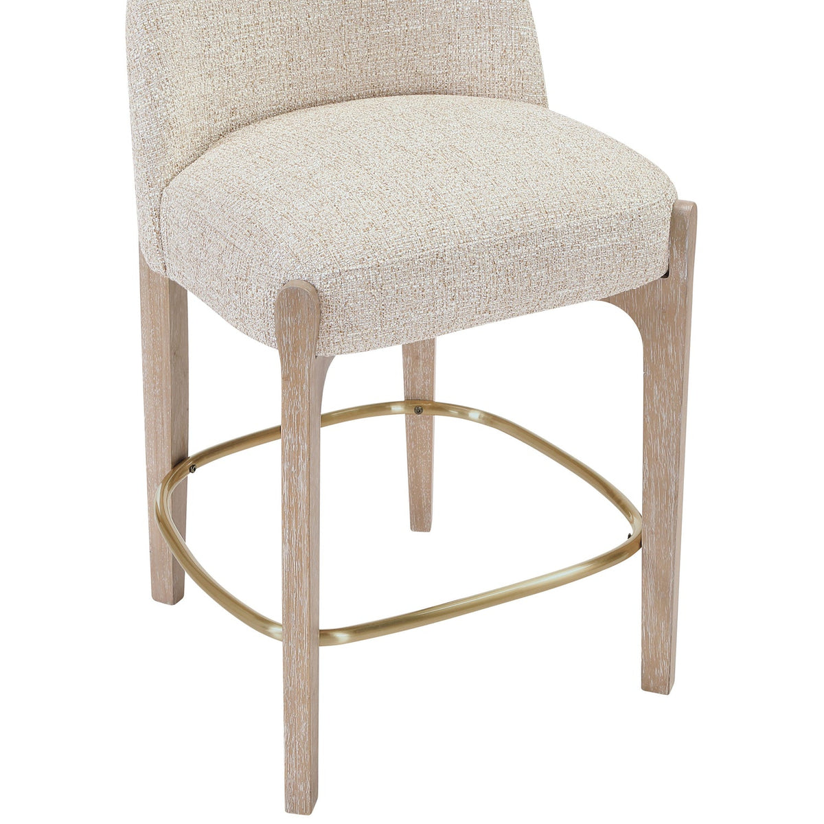 Torino Beige Fabric Upholstered Counter Stool Set of 2