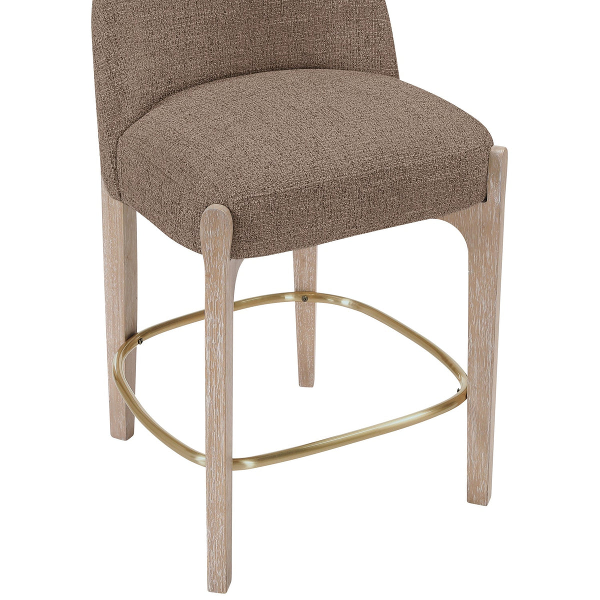 Torino Brown Fabric Upholstered Counter Stool Set of 2