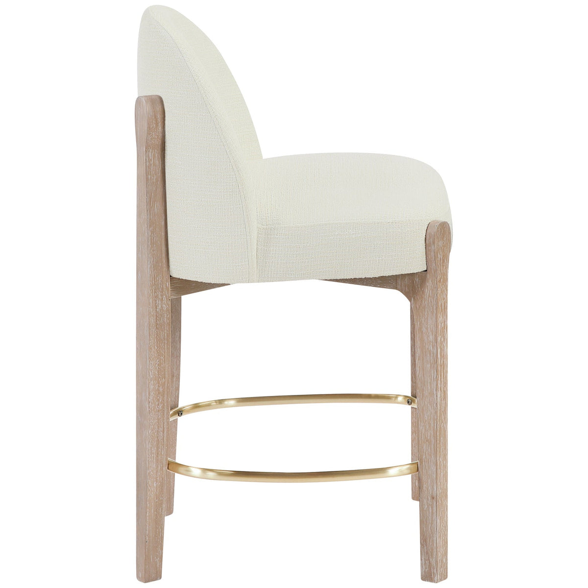 Torino Cream Fabric Upholstered Counter Stool Set of 2