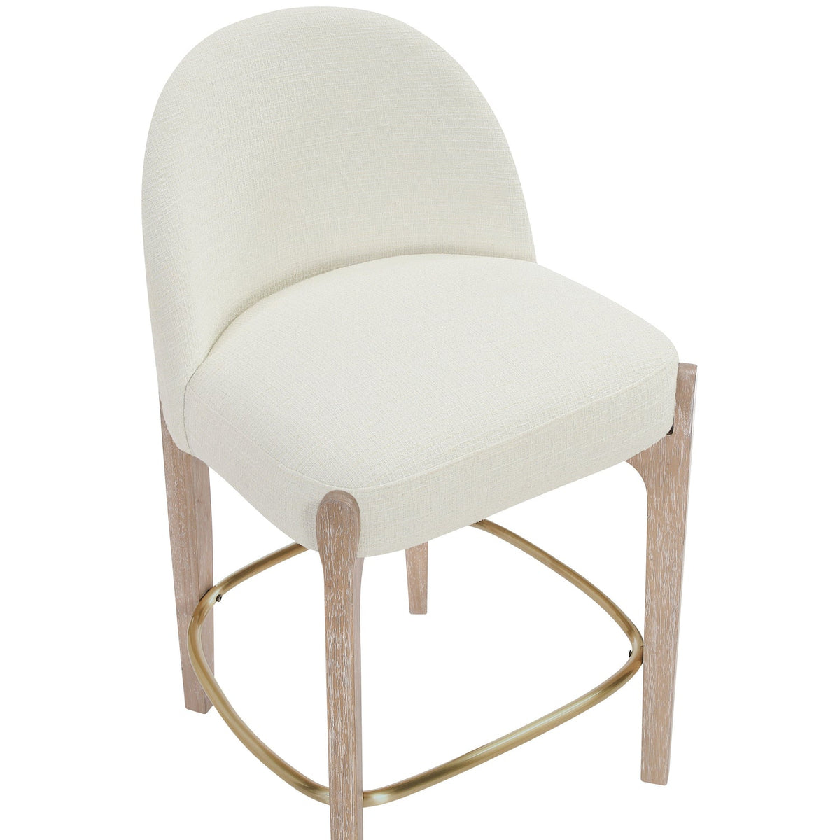 Torino Cream Fabric Upholstered Counter Stool Set of 2