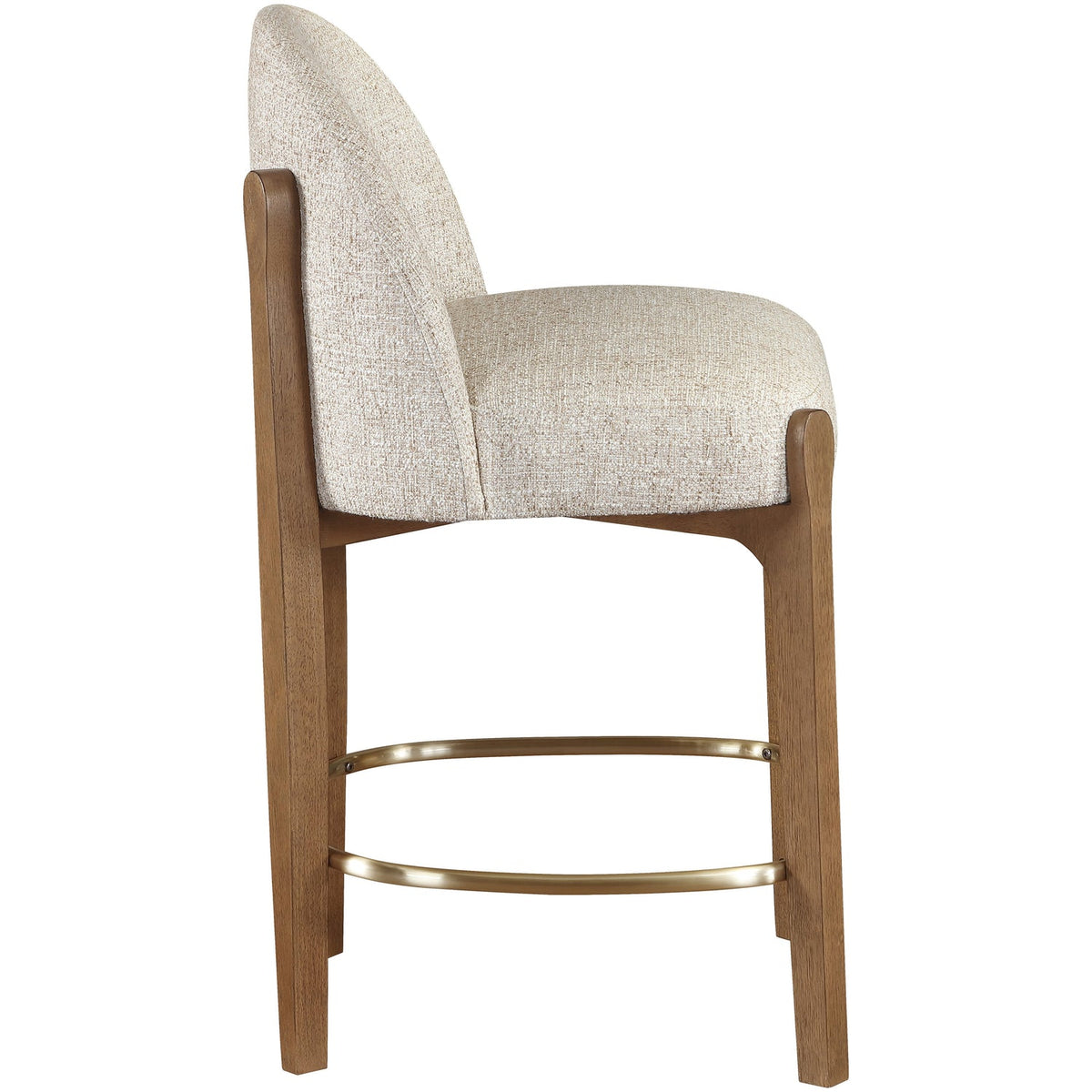 Torino Beige Fabric Upholstered Counter Stool Set of 2
