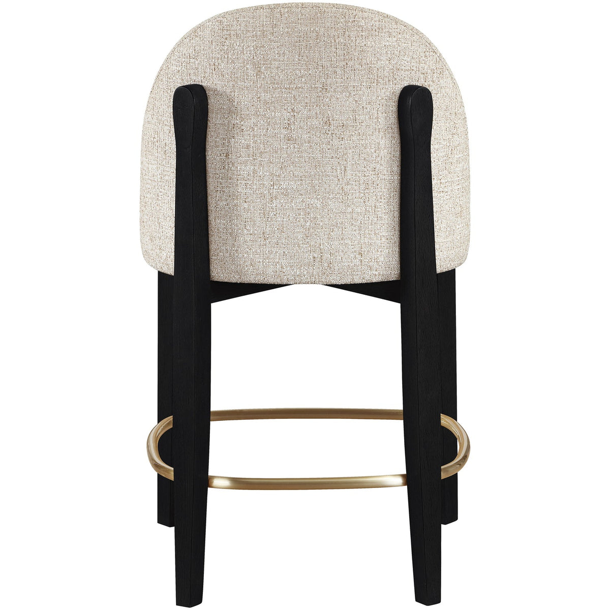 Torino Beige Fabric Upholstered Counter Stool Set of 2