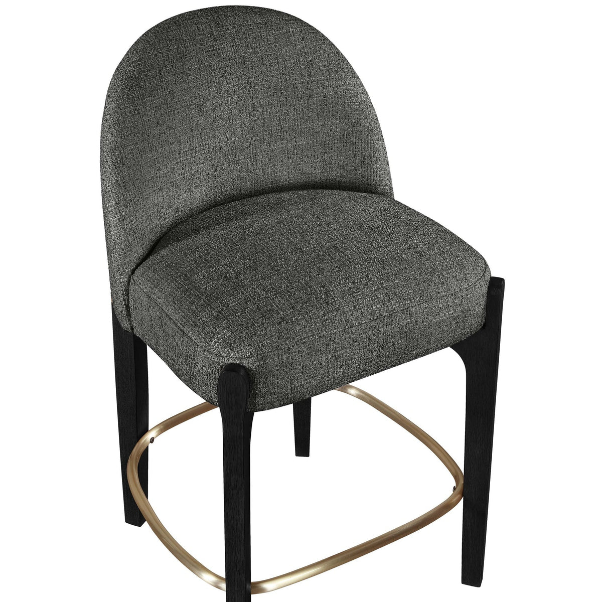 Torino Black Fabric Upholstered Counter Stool Set of 2