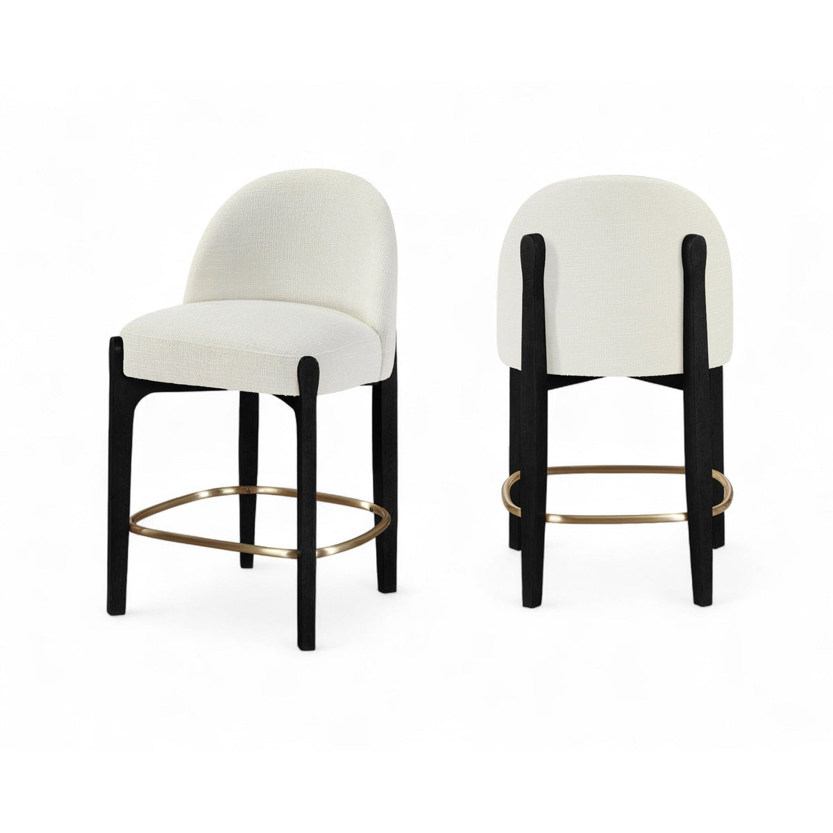 Torino Cream Fabric Upholstered Counter Stool Set of 2