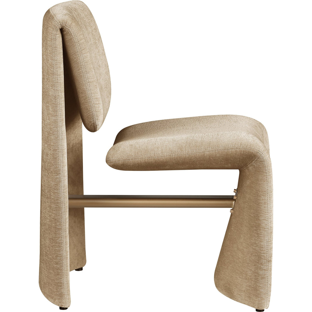 Slique Beige Performance Fabric Upholstered Dining Chair Set of 2