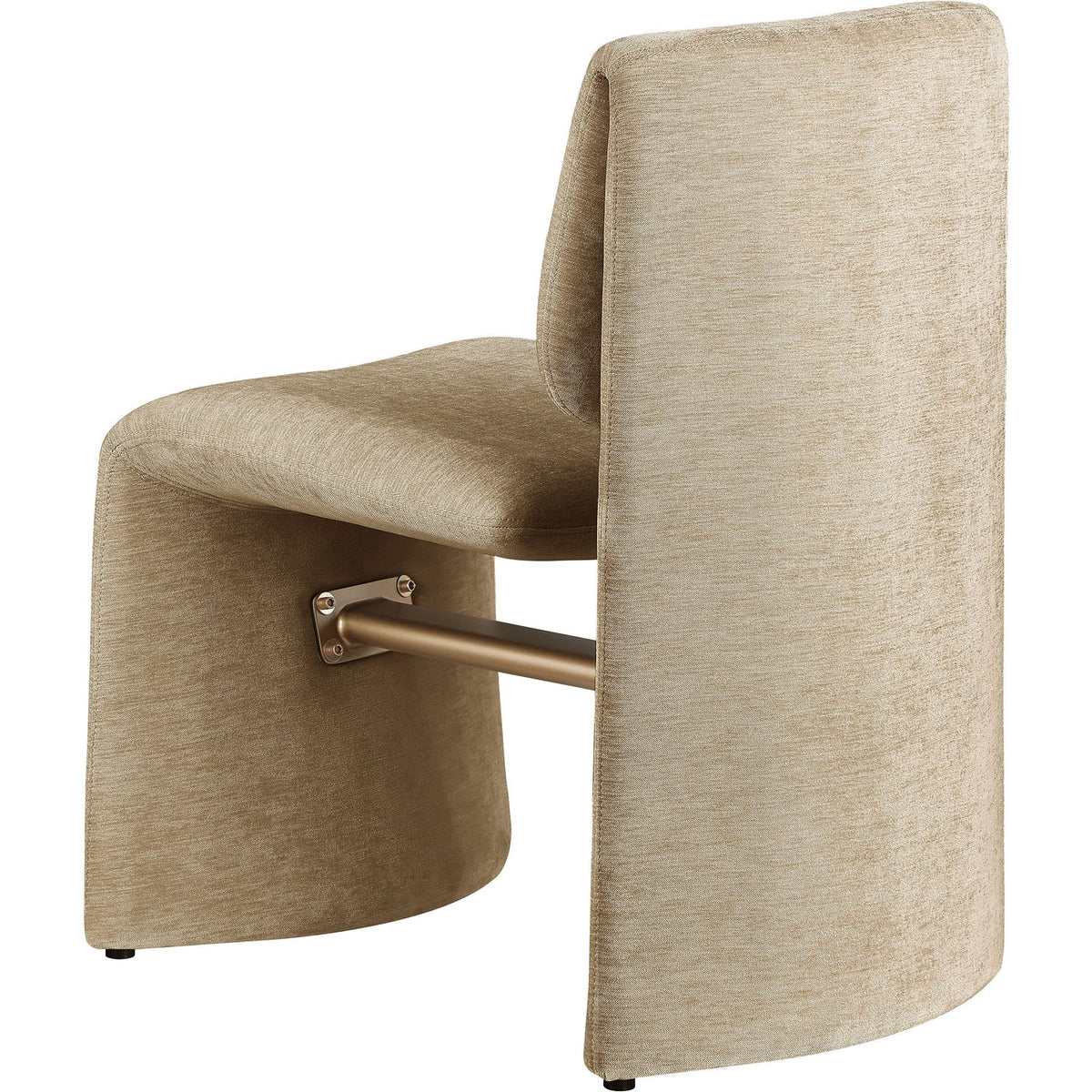 Slique Beige Performance Fabric Upholstered Dining Chair Set of 2