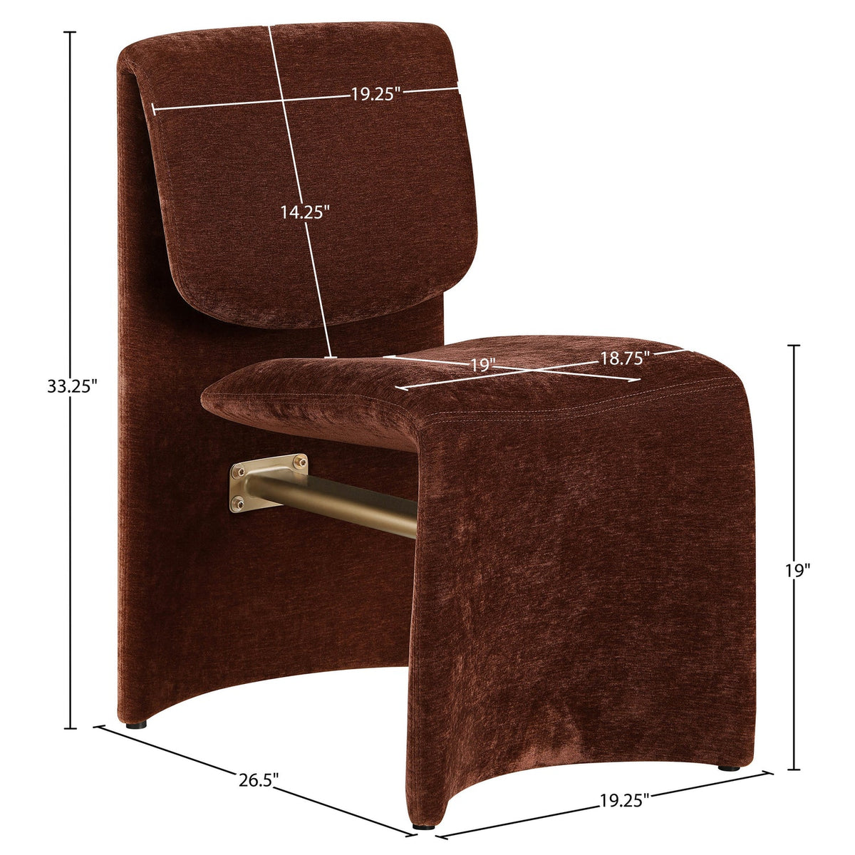 Slique Burgundy Performance Fabric Upholstered Dining Chair Set of 2