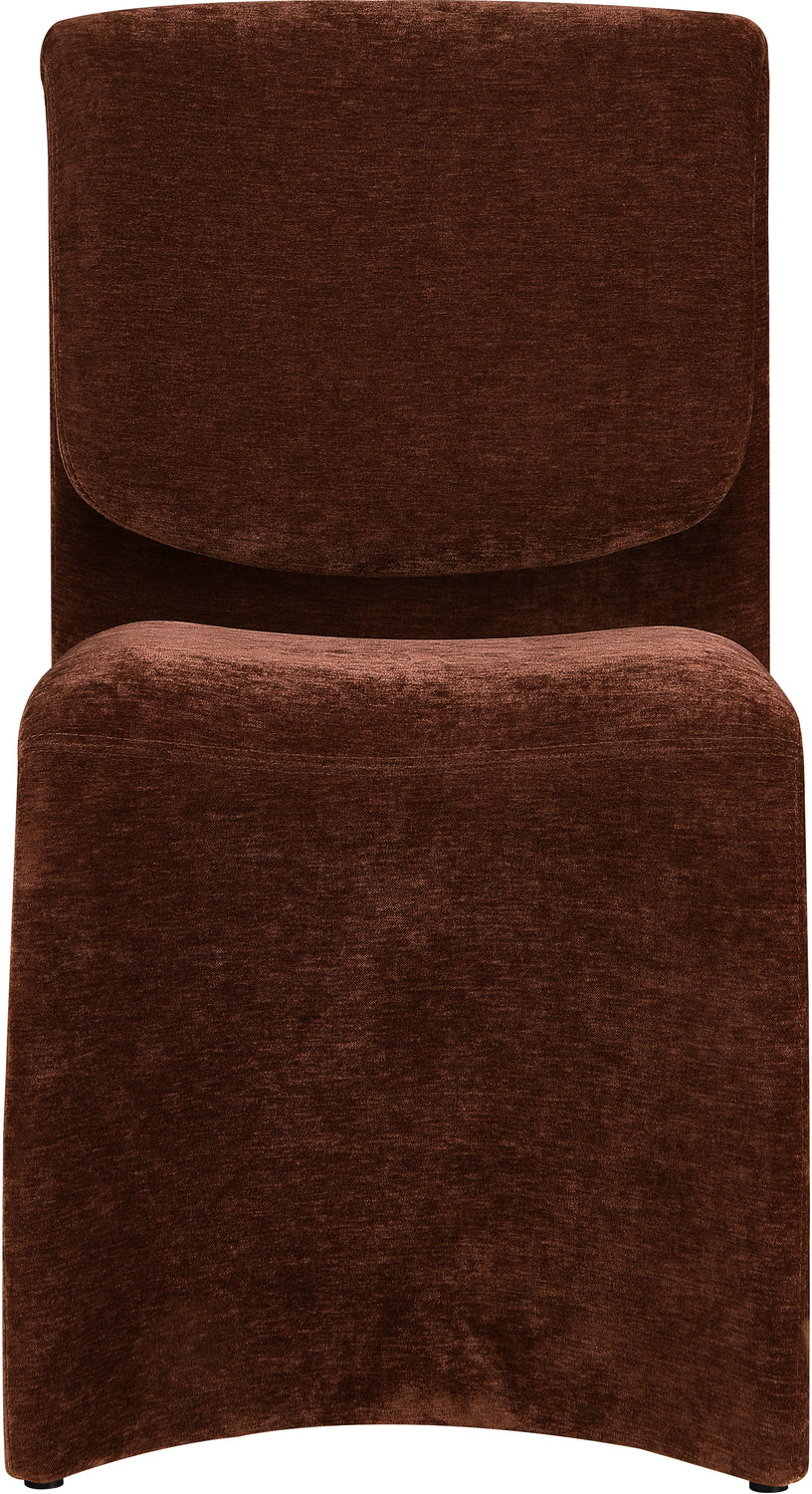 Slique Burgundy Performance Fabric Upholstered Dining Chair Set of 2