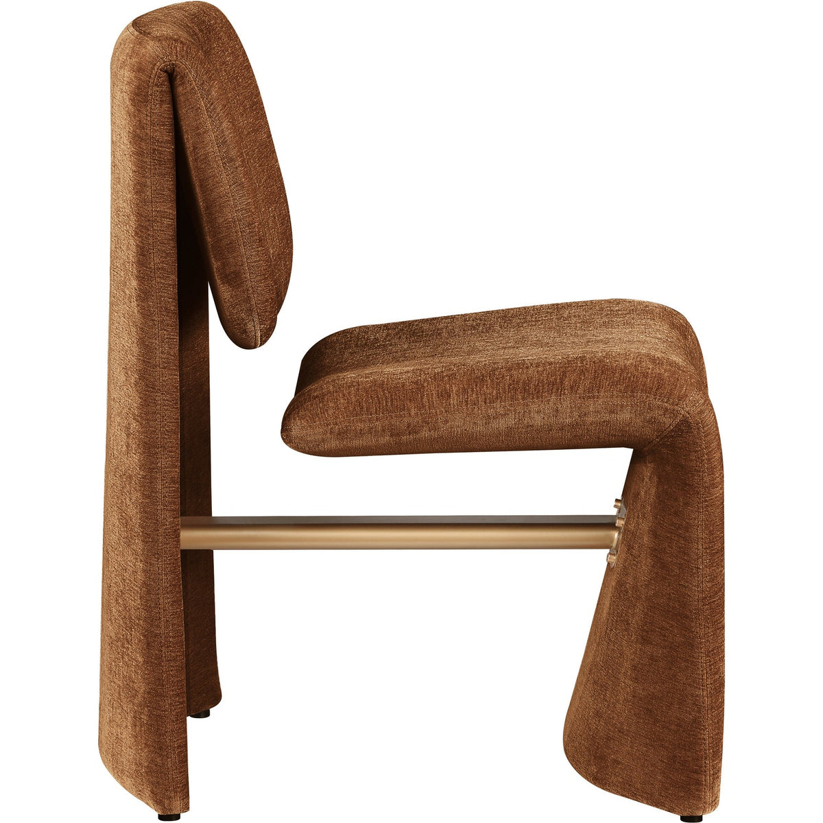 Slique Cognac Performance Fabric Upholstered Dining Chair Set of 2