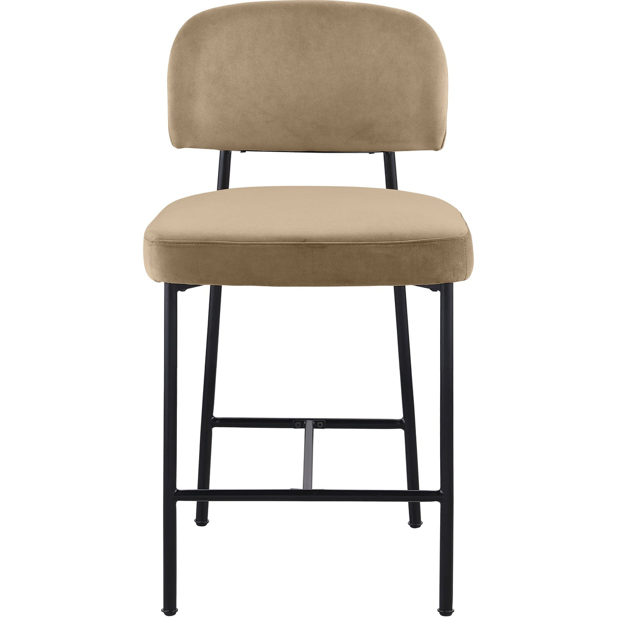 Zarelle Beige Performance Fabric Upholstered Counter Stool Set of 2