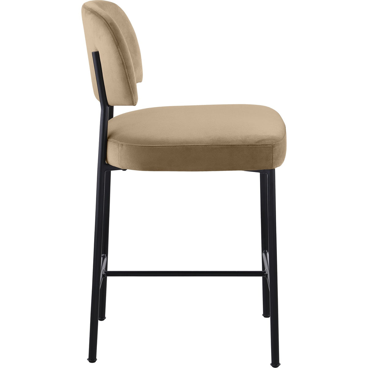 Zarelle Beige Performance Fabric Upholstered Counter Stool Set of 2