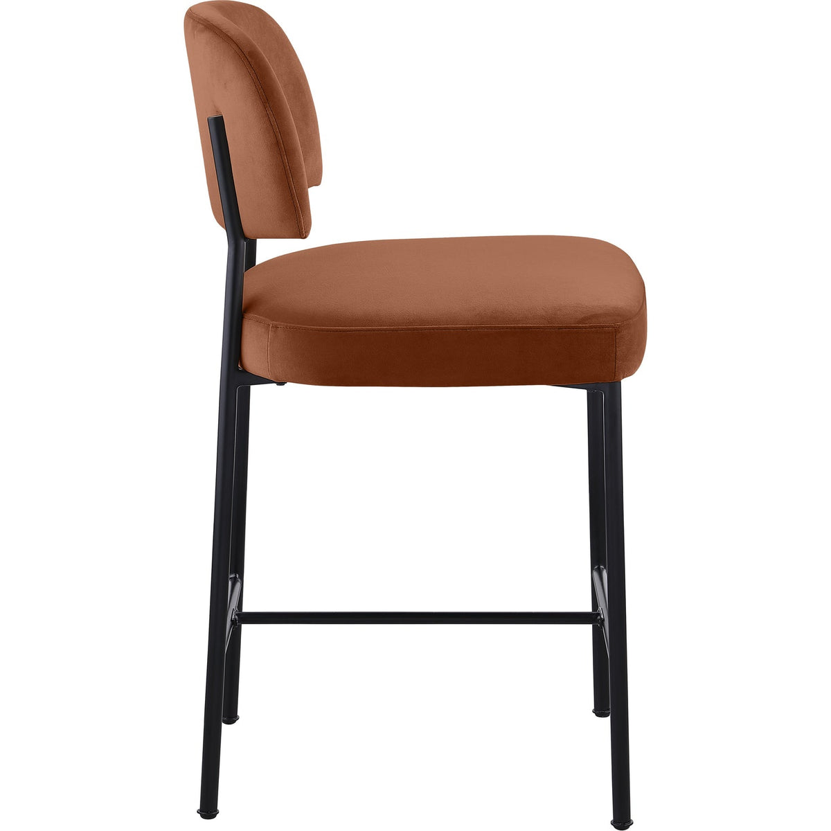 Zarelle Cognac Performance Fabric Upholstered Counter Stool Set of 2