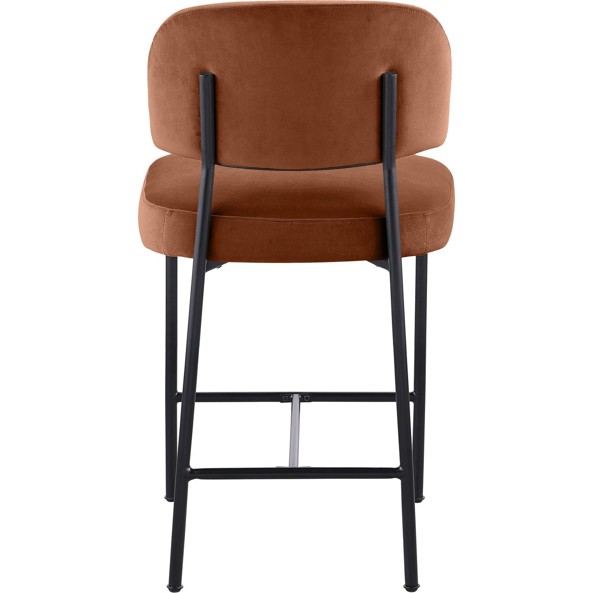 Zarelle Cognac Performance Fabric Upholstered Counter Stool Set of 2