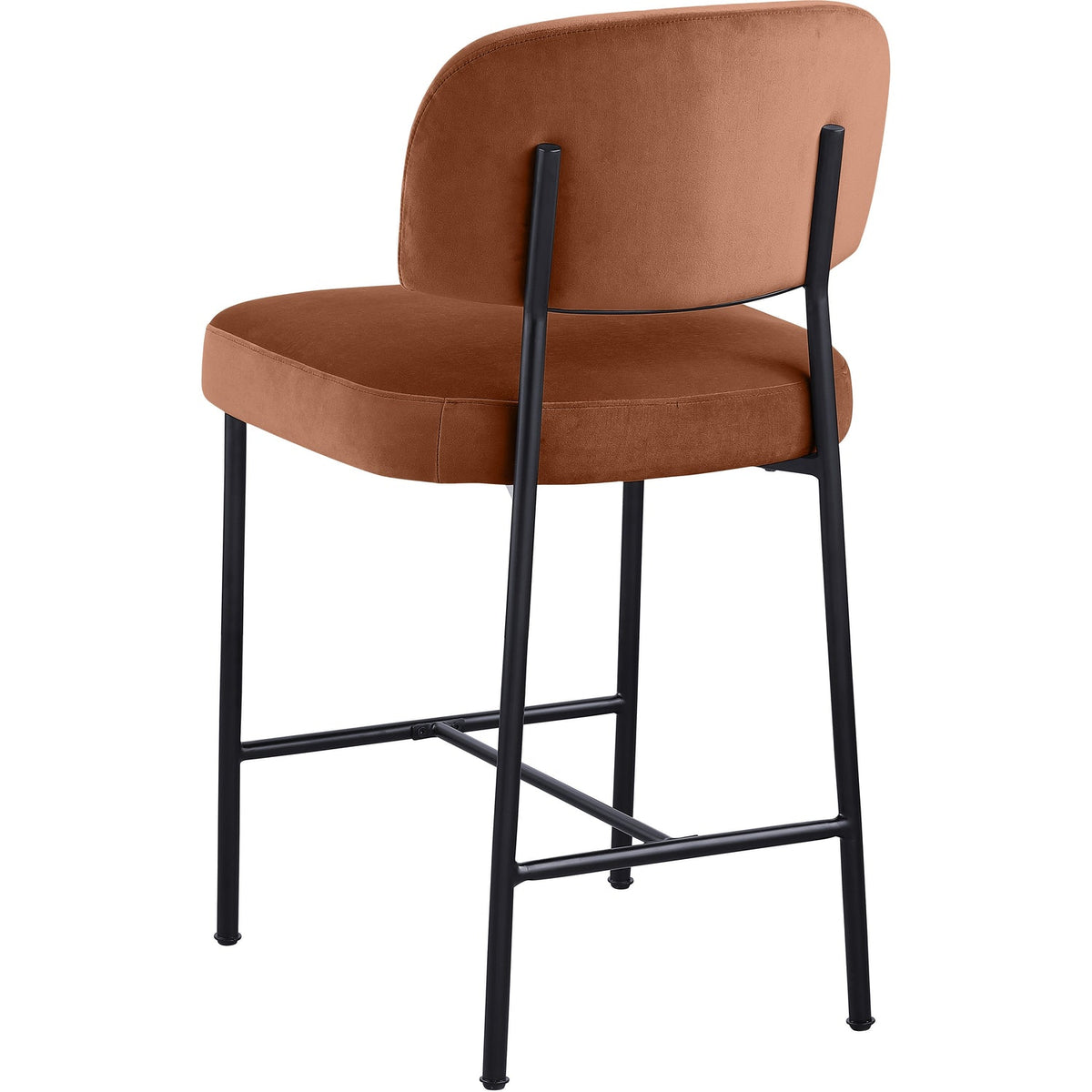 Zarelle Cognac Performance Fabric Upholstered Counter Stool Set of 2