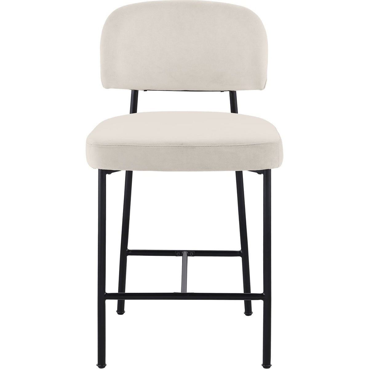 Zarelle Cream Performance Fabric Upholstered Counter Stool Set of 2
