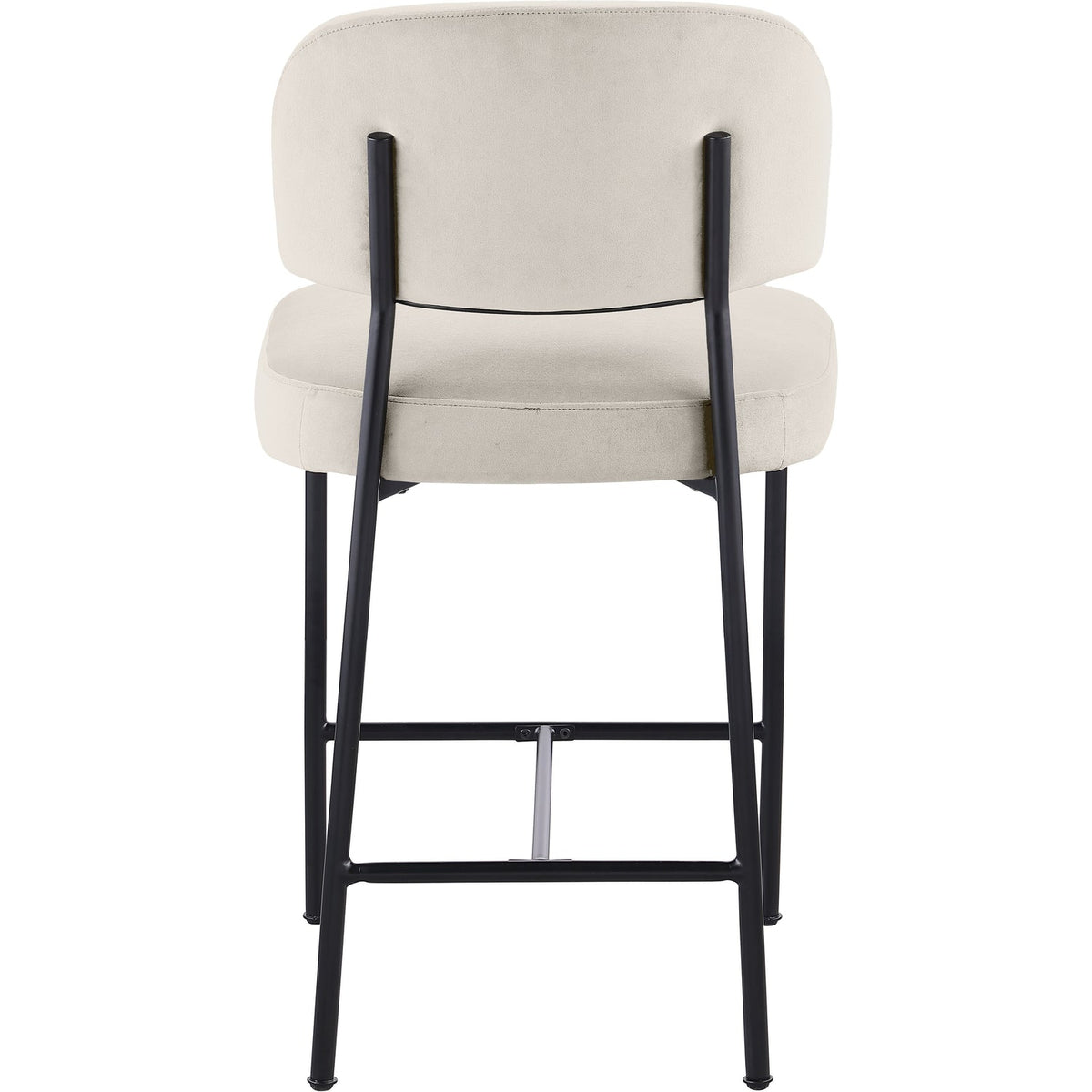 Zarelle Cream Performance Fabric Upholstered Counter Stool Set of 2