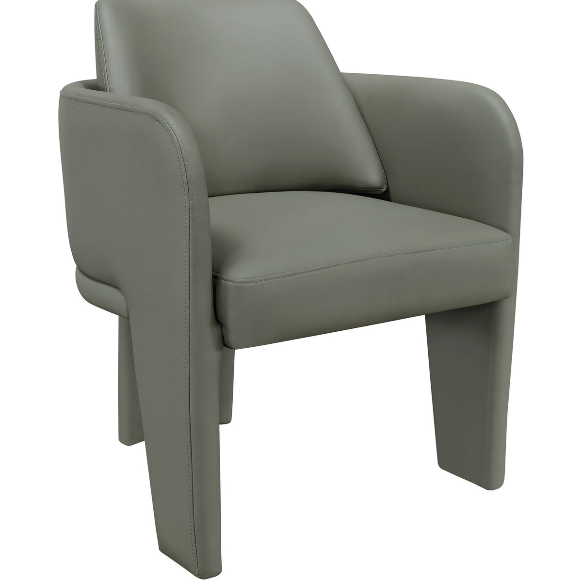 Vanda Olive Vegan Leather Upholstered Dining Chair Set of 2