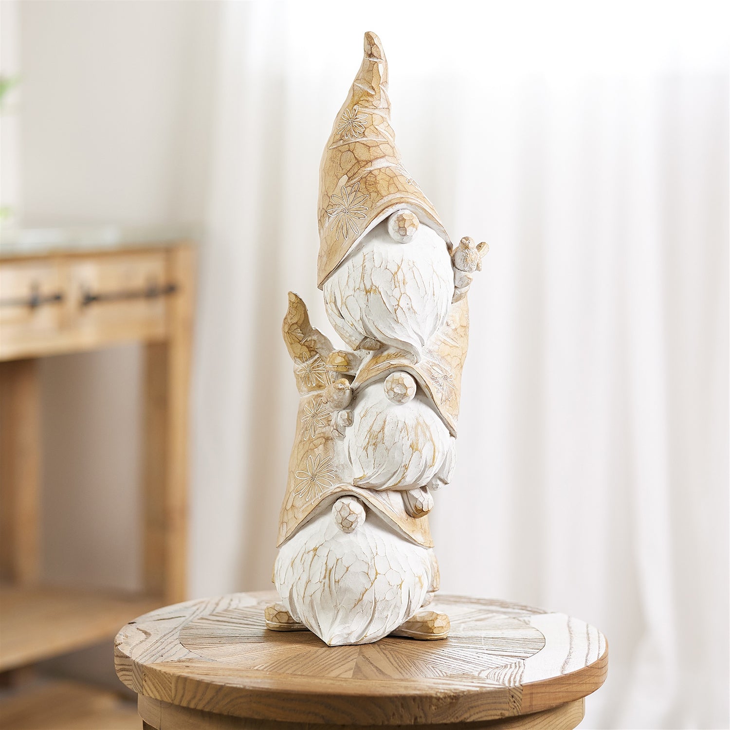 Carved Spring Gnome Stack