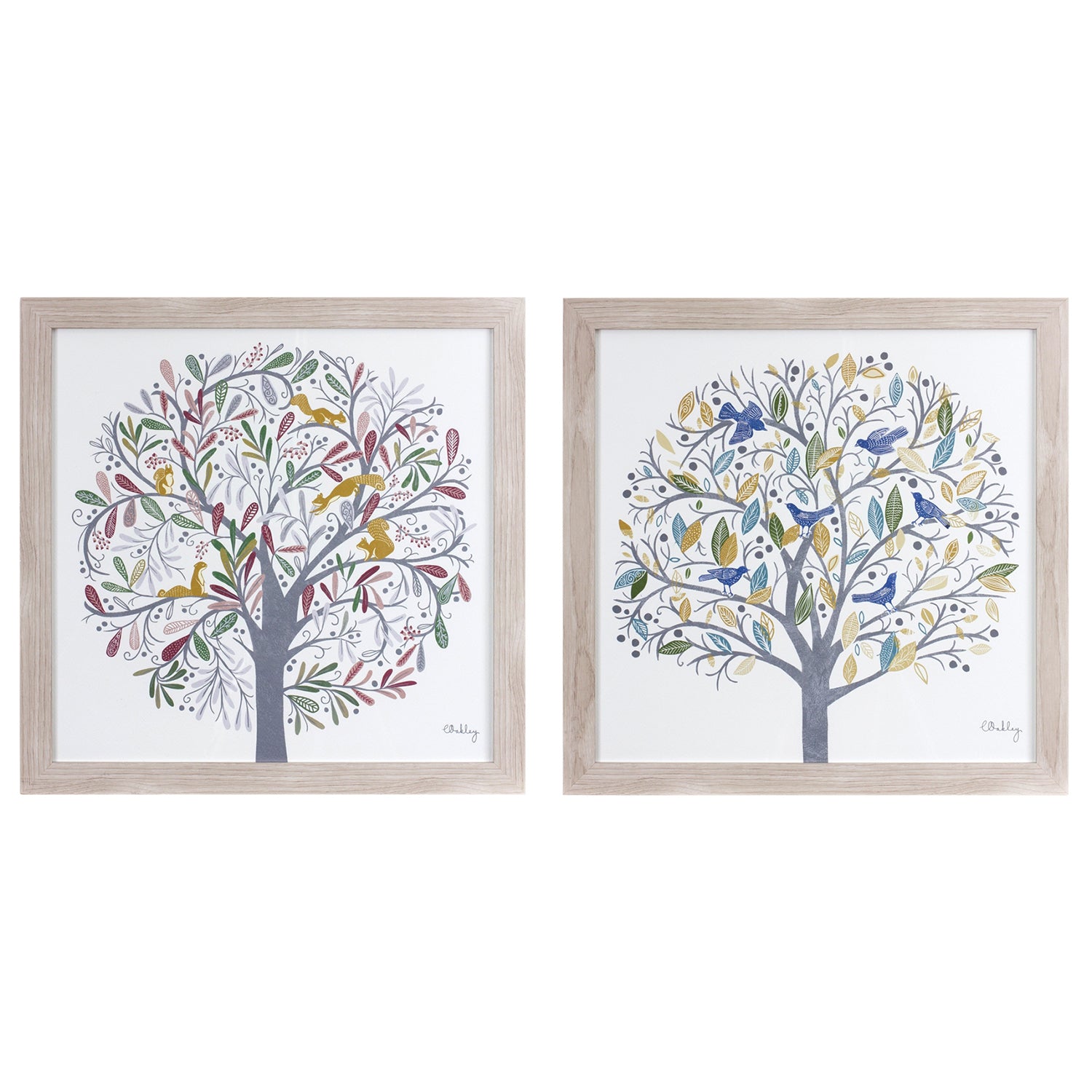 Framed Tree Print Set of 2