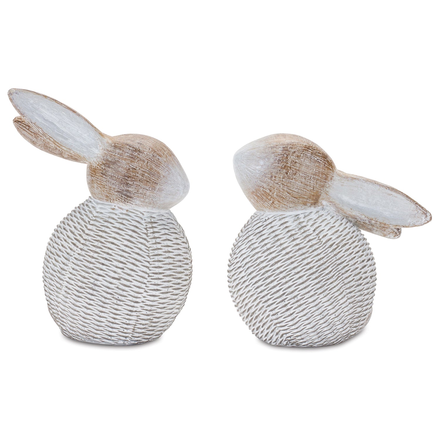 Wicker Bunny Figurine Set of 2