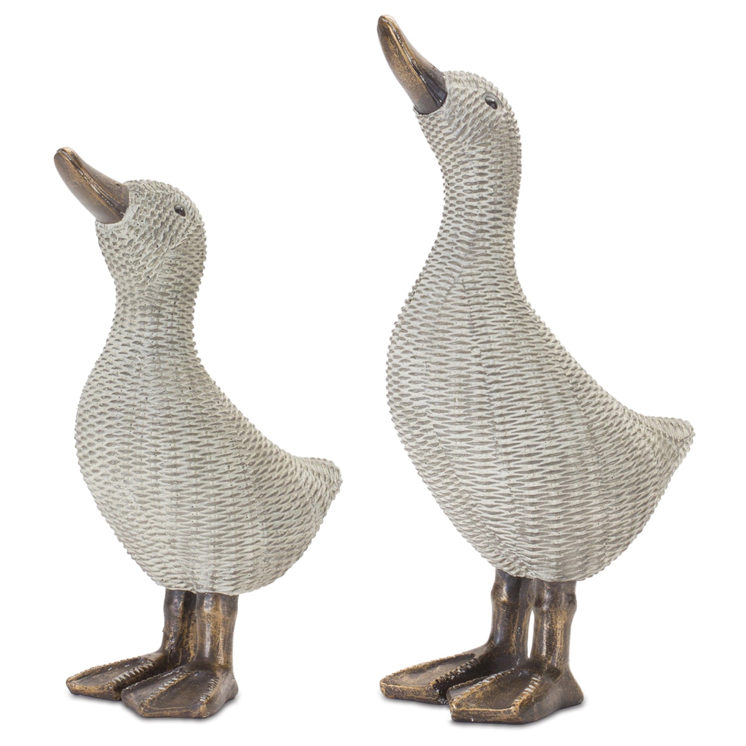 Wicker Duck Figurine Set of 4