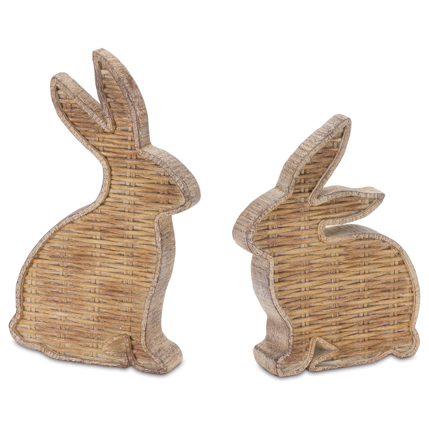 Wicker Rabbit Decor Set of 2