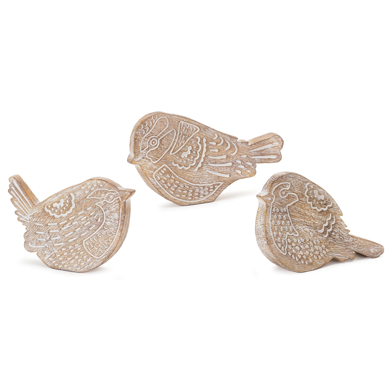 Etched Bird Decor Set of 3